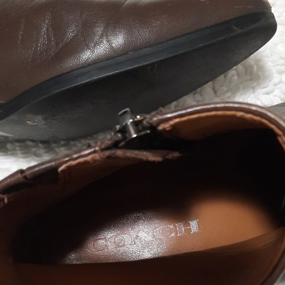 Coach Brown Leather Ankle Booties